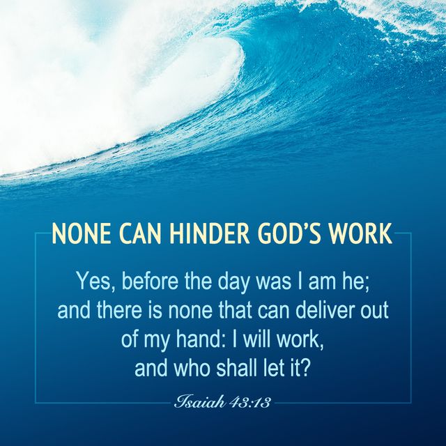 None Can Hinder God’s Work